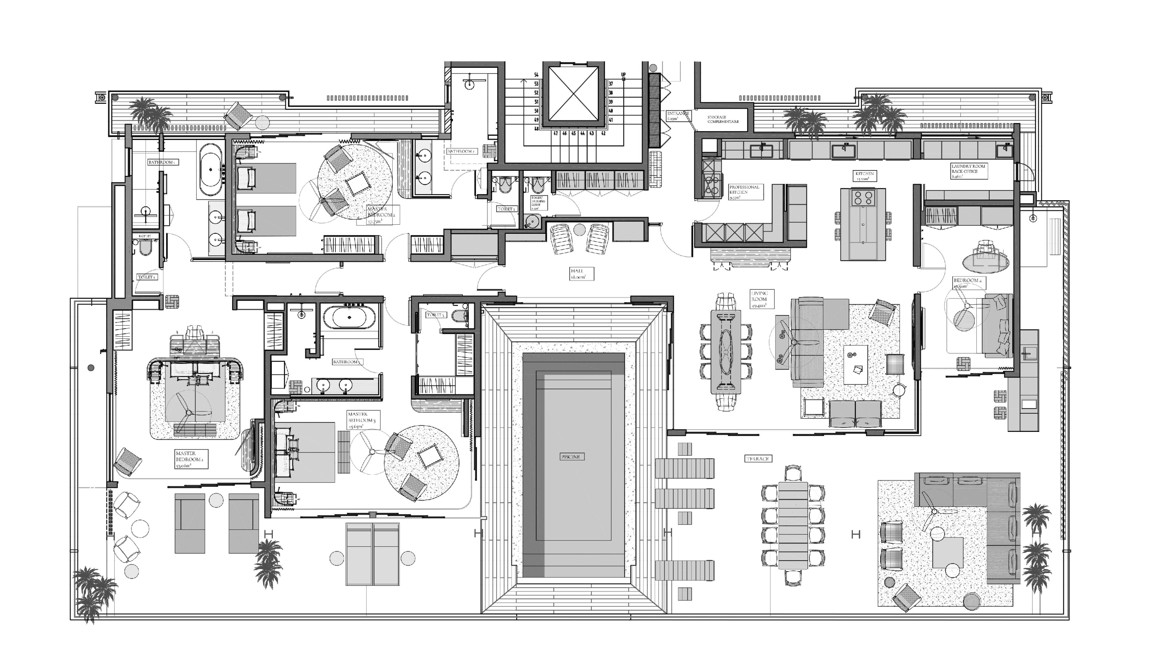 Floor plan of penthouse JOA